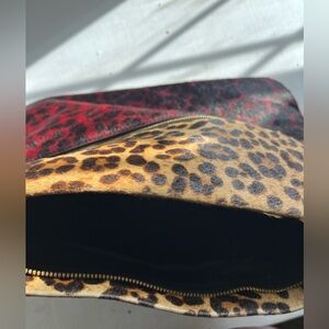 Large animal print clutch